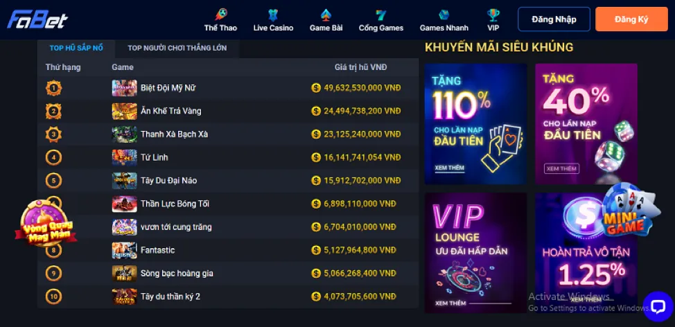 Nổ hũ Thần Tài khổng lồ - game slot hấp dẫn